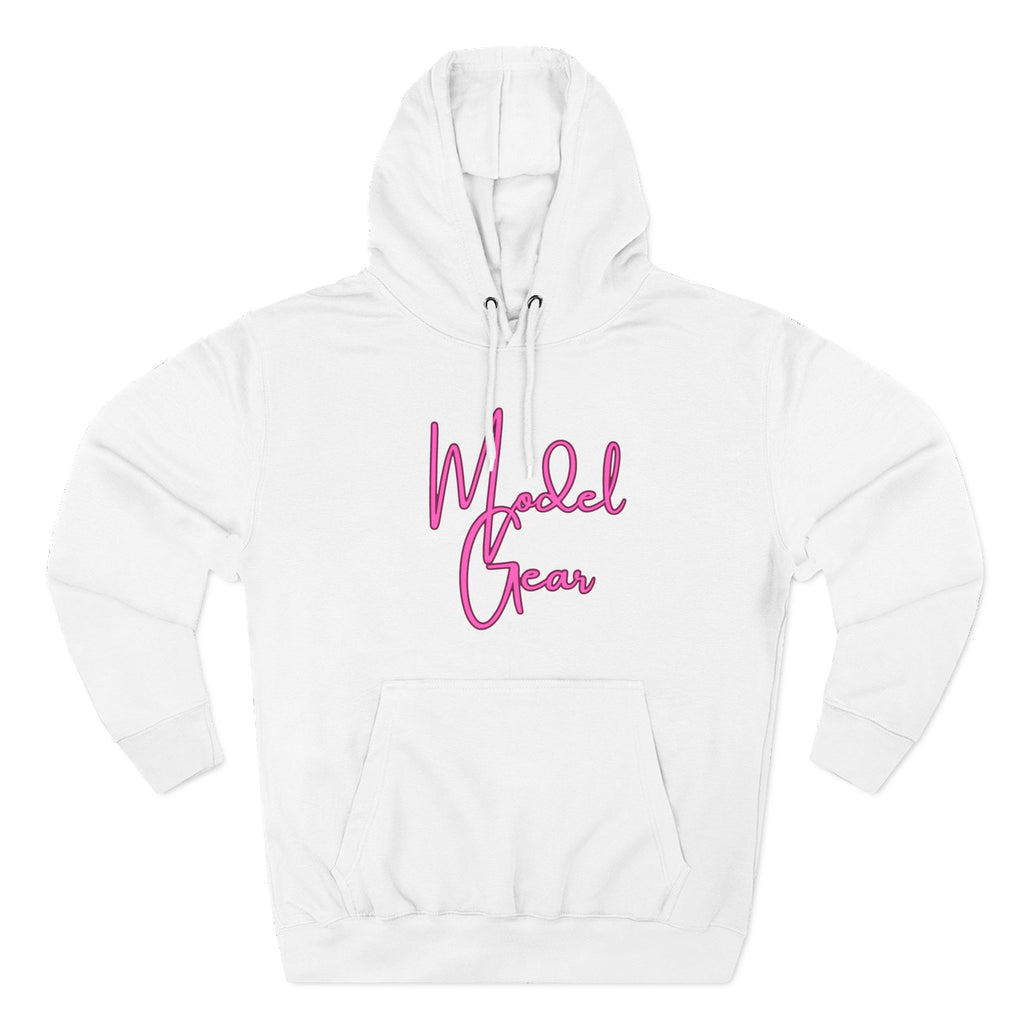 Model Gear Hoodie — Pink Script Logo
