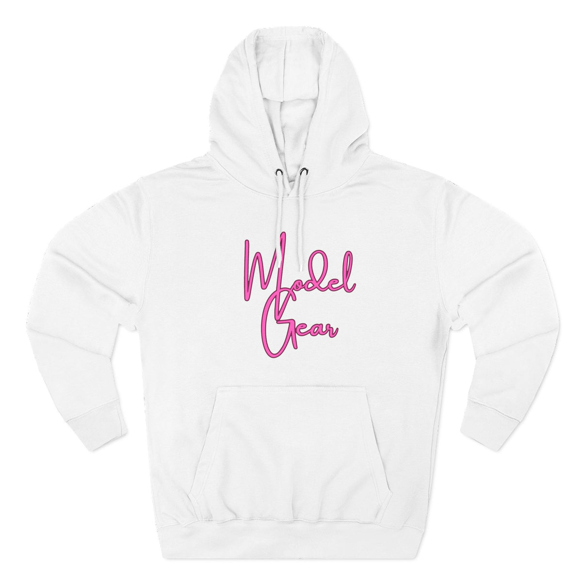 Model Gear Hoodie — Pink Script Logo