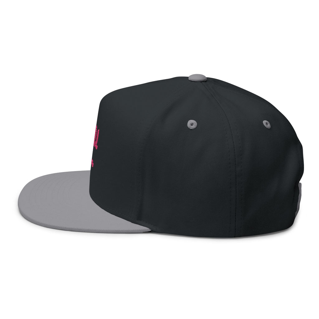 Model Gear Embroidered — Pink Script Snapback