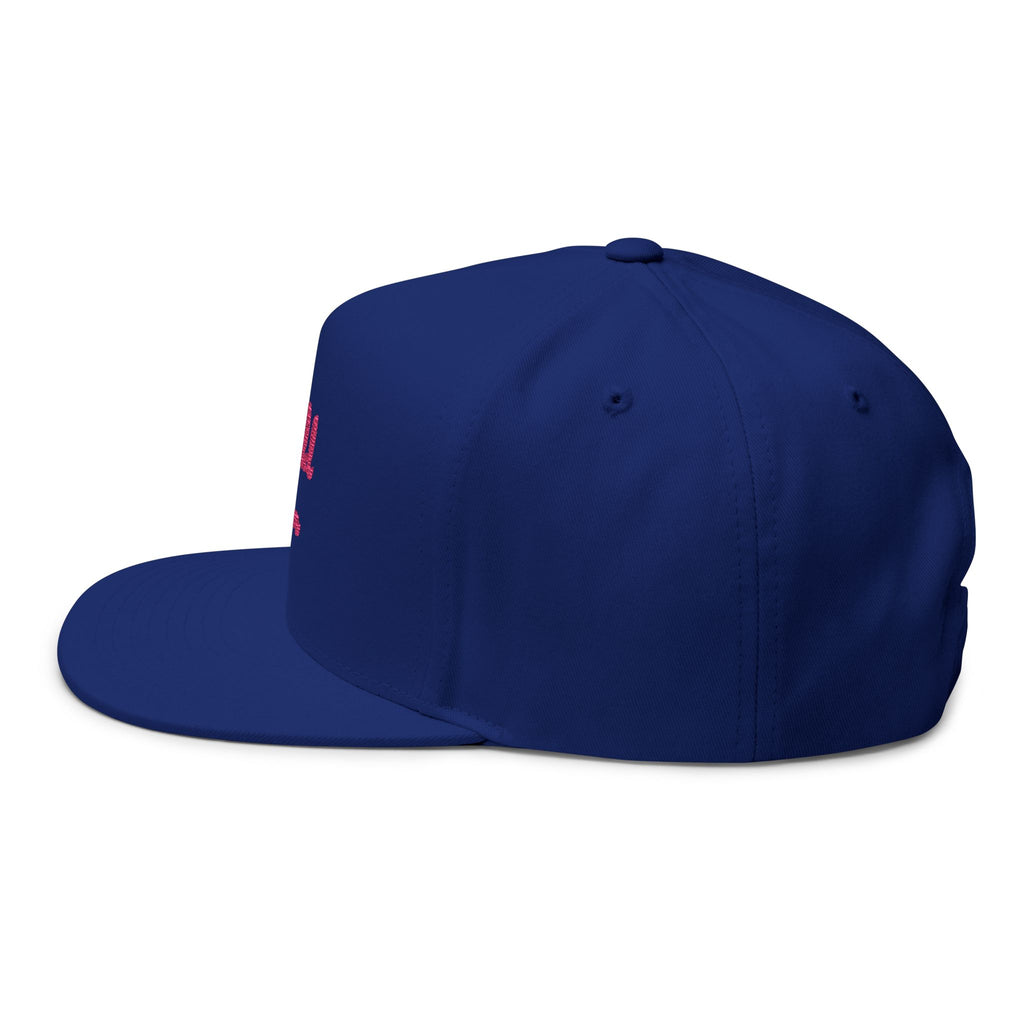 Model Gear Embroidered — Pink Script Snapback