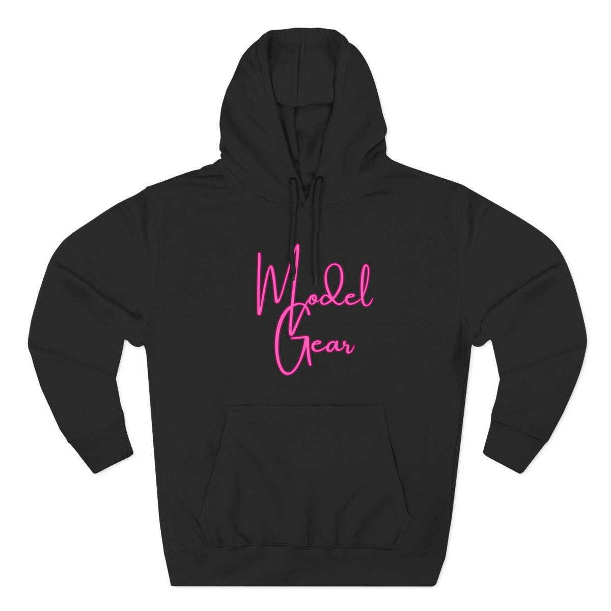 Model Gear Hoodie — Pink Script Logo