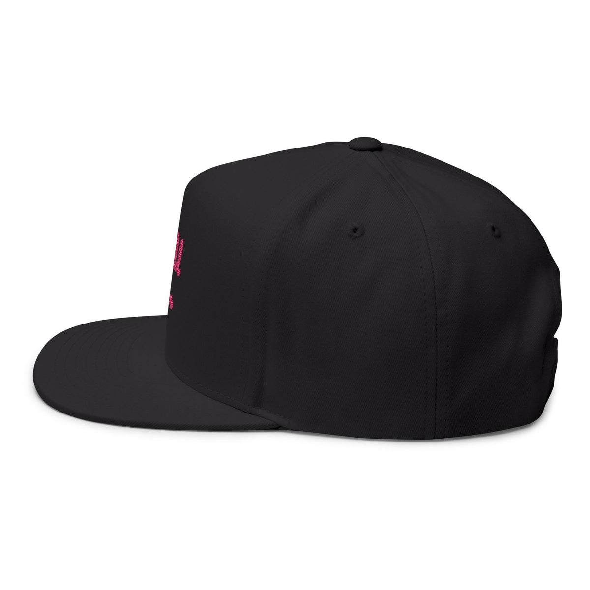 Model Gear Embroidered — Pink Script Snapback