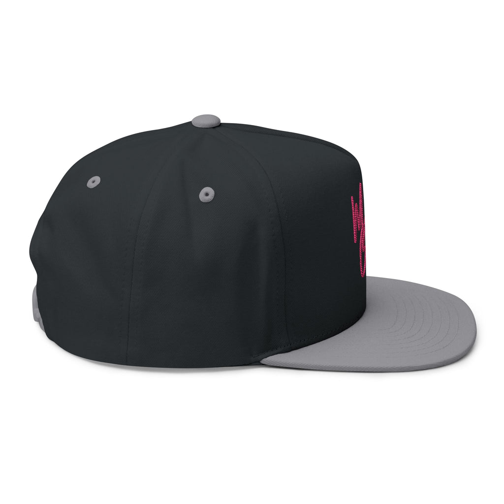 Model Gear Embroidered — Pink Script Snapback