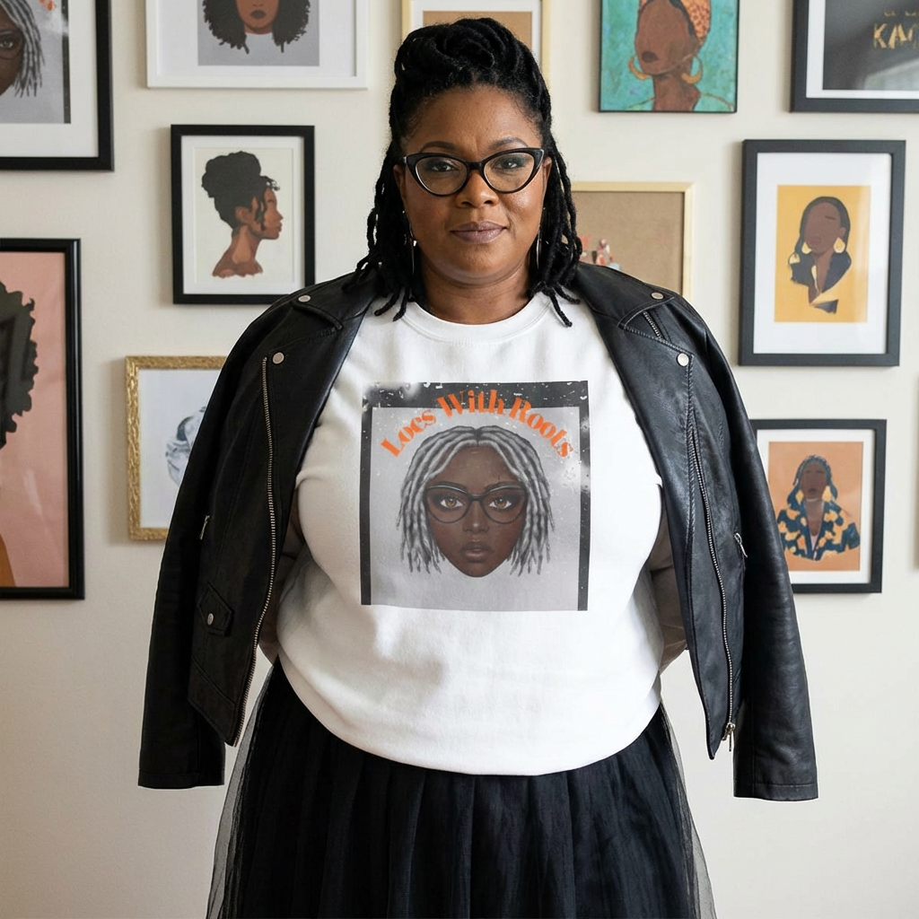 Locs With Roots Locs Crewneck Sweatshirt