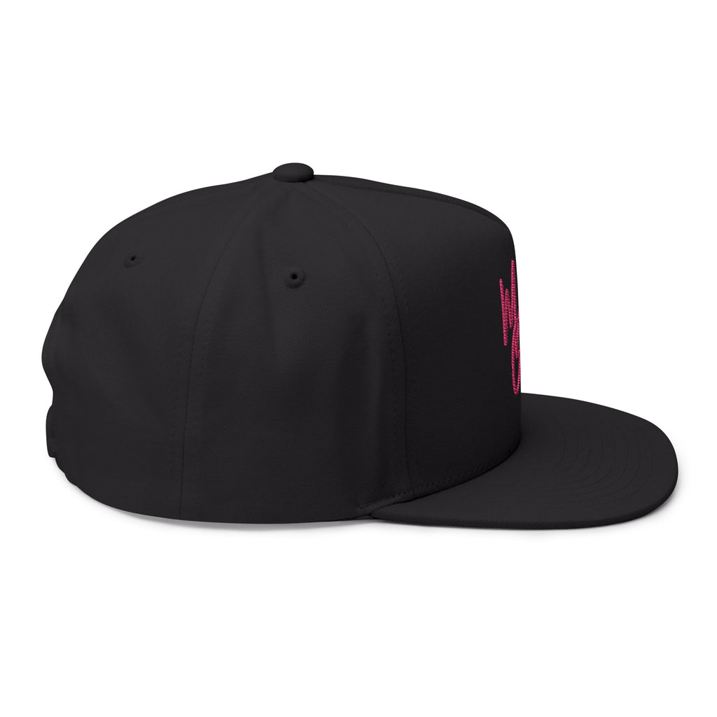 Model Gear Embroidered — Pink Script Snapback