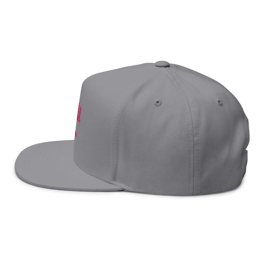 Model Gear Embroidered — Pink Script Snapback