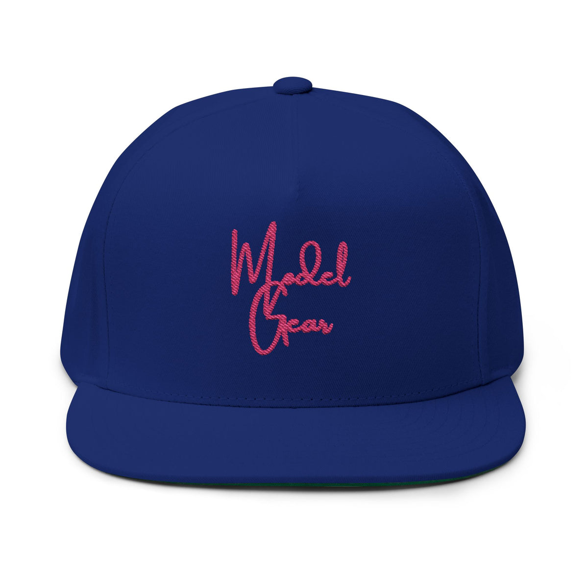 Model Gear Embroidered — Pink Script Snapback